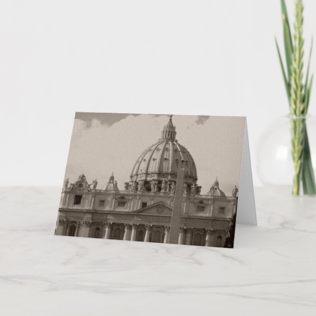 Dome of St Peters Basilica Rome Card (Front)