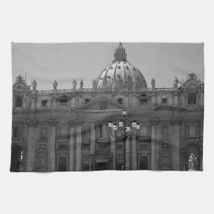 Dome of St Peters Basilica Rome Tea Towel