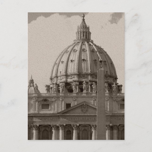Dome of St Peters Basilica Rome Travel Postcard (Front)