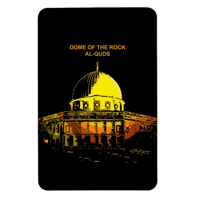 Dome of the Rock: Al-Quds's Heartbeat Flexible Magnet (Vertical)