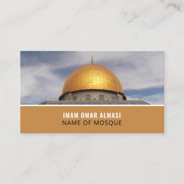Dome of the Rock, Islamic, Religious Business Card (Front)