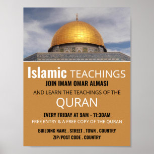 Dome of the Rock, Islamic Teaching Advertising Poster