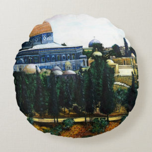 Dome of the Rock, Jerusalem Round Cushion