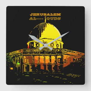 Dome of the Rock, Jerusalem Square Wall Clock