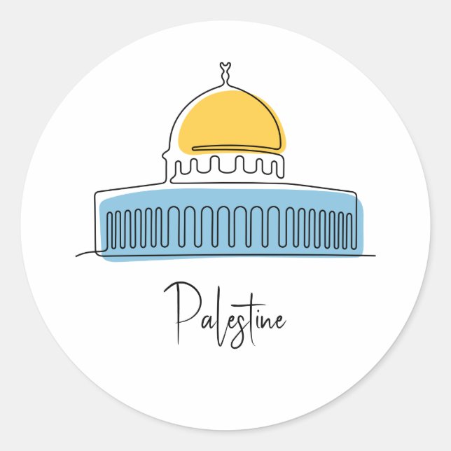 Dome of the Rock Palestine Classic Round Sticker (Front)