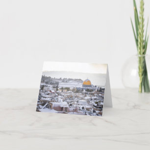 Dome of The Rock Snow Thank You Card