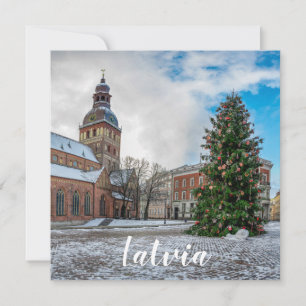 Dome square with Christmas tree in Riga