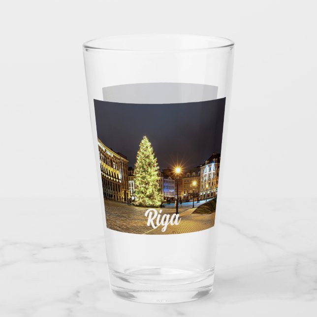 Dome Square with Christmas tree in Riga Glass (Front)