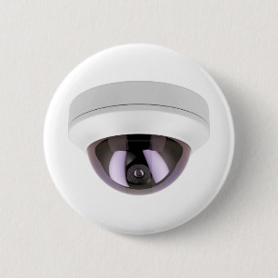 Dome surveillance camera 6 cm round badge