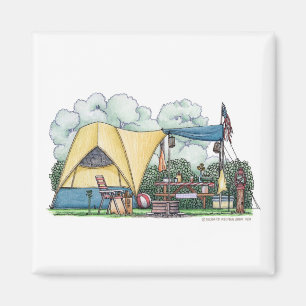 Dome Tent Camper Camping Magnets