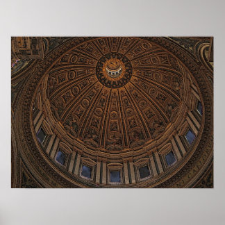 Dome to Heaven in St. Peter's Basilica Poster