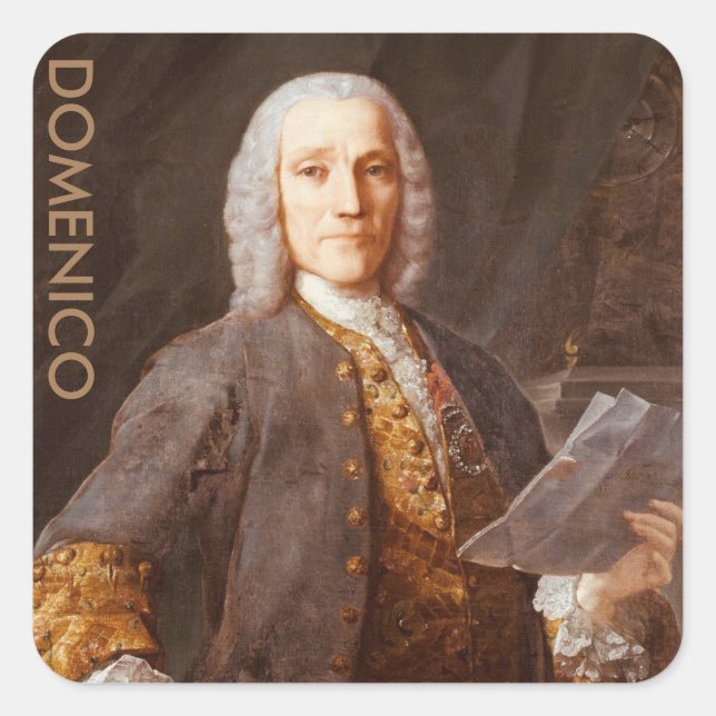 Domenico Scarlatti Square Sticker (Front)