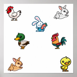 Domestic animal collection poster