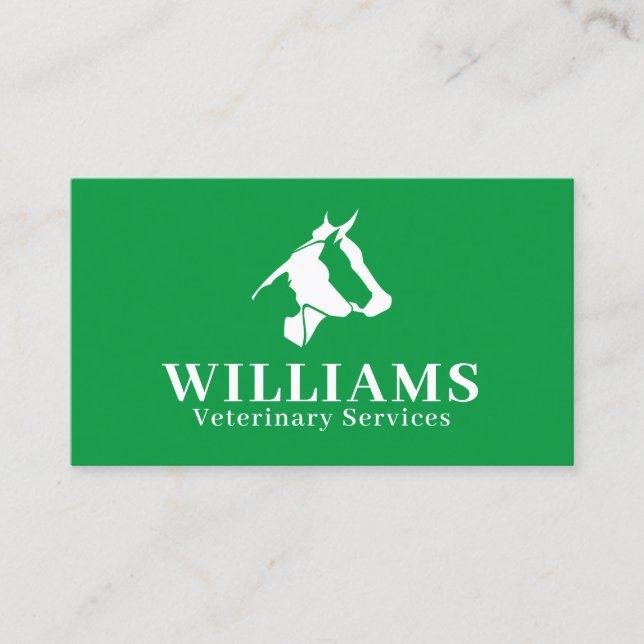 Domestic animals silhouette logo cover business card (Front)