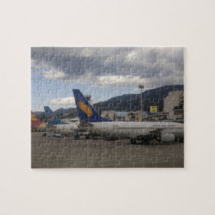 Domestic Chinese jet airliners lined up at Jigsaw Puzzle