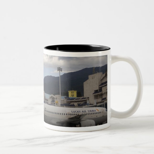 Domestic Chinese jet airliners lined up at Two-Tone Coffee Mug (Right)