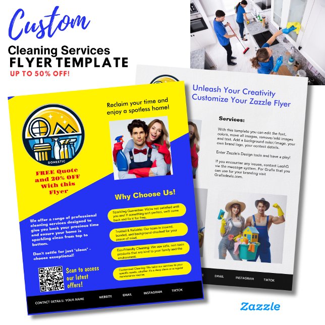 ⭐️Domestic Cleaning Business Flyer Template EDIT (Creator Uploaded)
