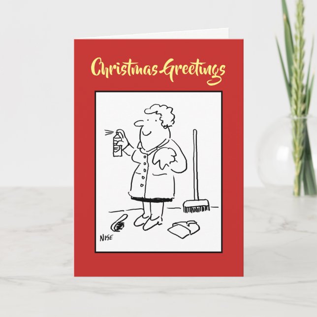 Domestic Cleaning Christmas Card (Front)