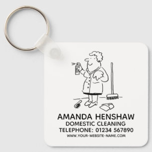 Domestic Cleaning Promotional Keychain