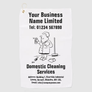 Domestic Cleaning Services Design Golf Towel