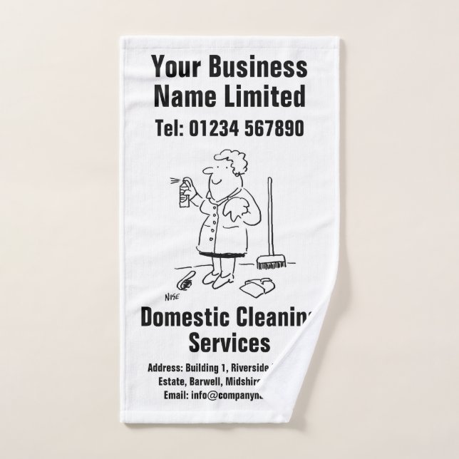 Domestic Cleaning Services Design Hand Towel (Hand Towel)