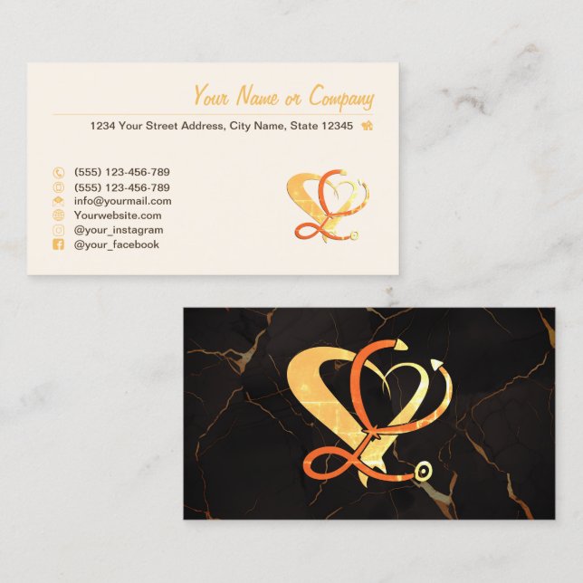 Domestic / Curbside Care. Mobile Nursing Service Business Card (Front/Back)