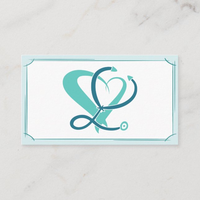 Domestic / Curbside Care. Mobile Nursing Service Business Card (Back)