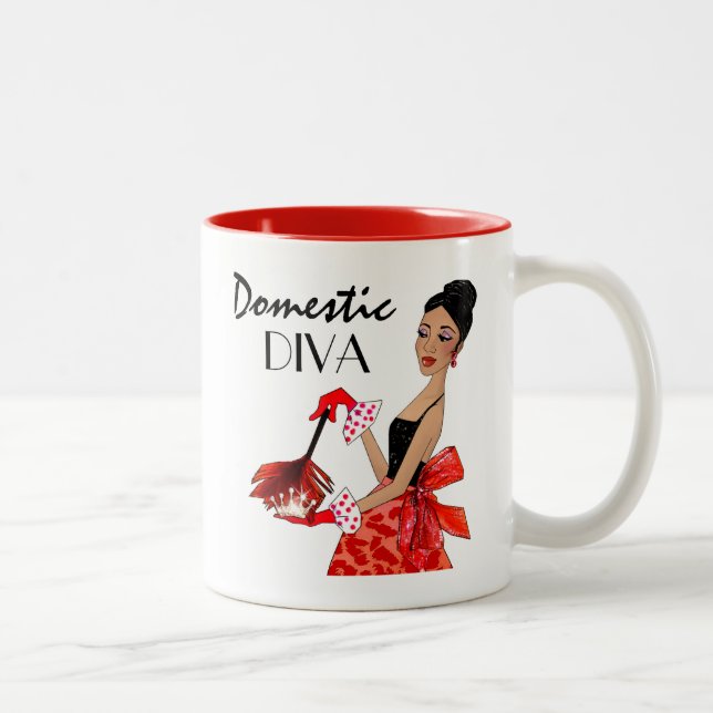 Domestic Diva Mug / African American Diva (Right)