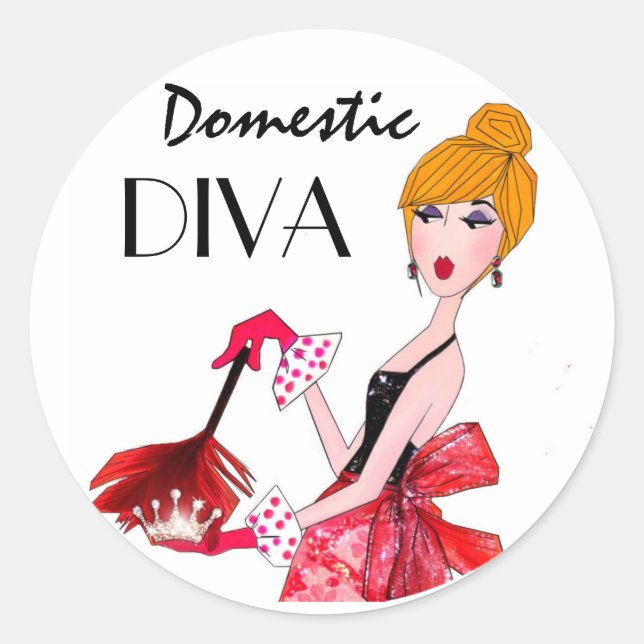 "Domestic Diva" Stickers (Front)