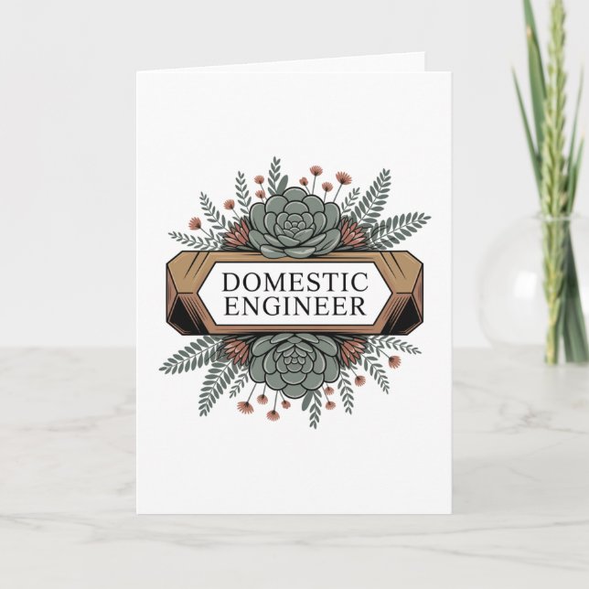 Domestic Engineer Holiday Card (Front)