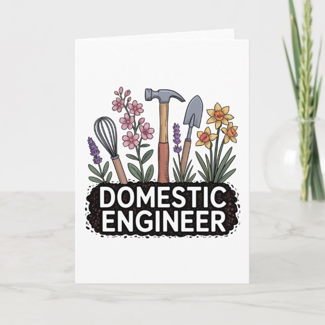 Domestic Engineer Holiday Card (Front)