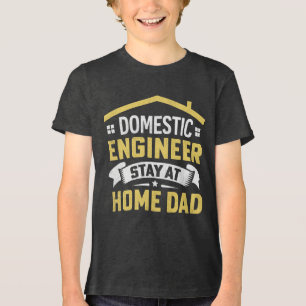 Domestic Engineer stay at home dad Youth Shirt