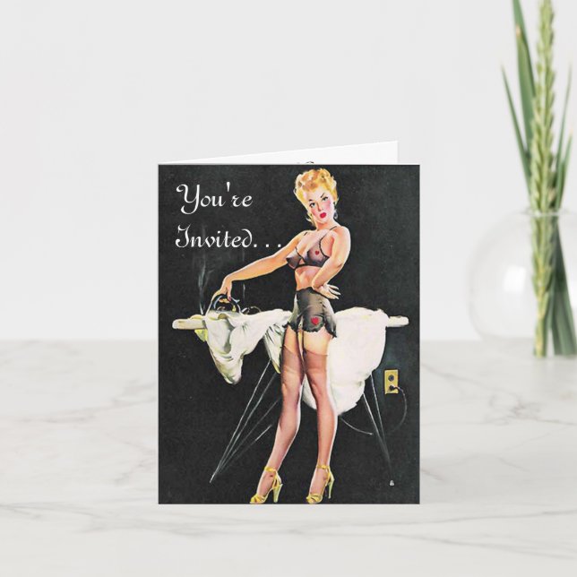 Domestic Goddess Bachelorette Party Invitations (Front)