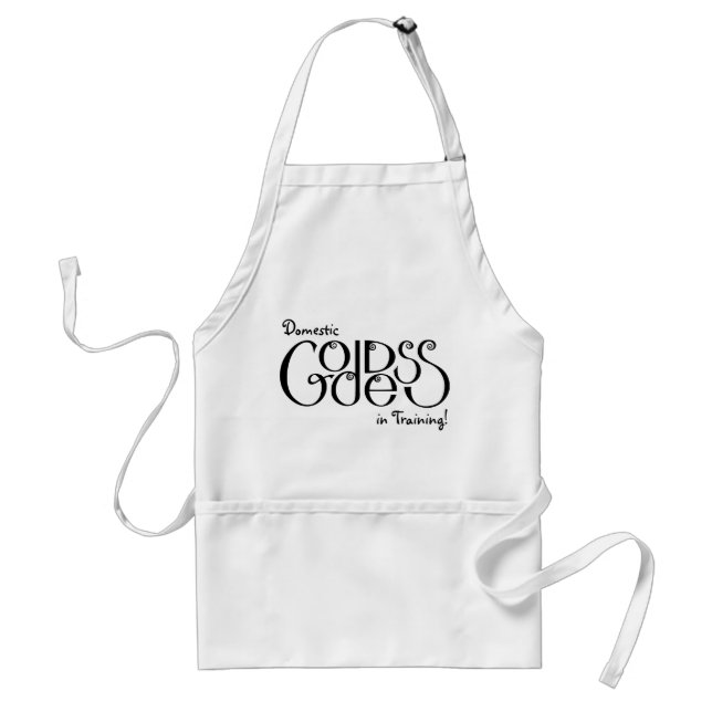Domestic Goddess in Training black Apron (Front)