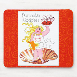 "Domestic Goddess" - Kiss the Cook! Mouse Mat