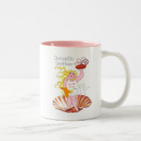 "Domestic Goddess" - Kiss the Cook! Two-Tone Coffe
