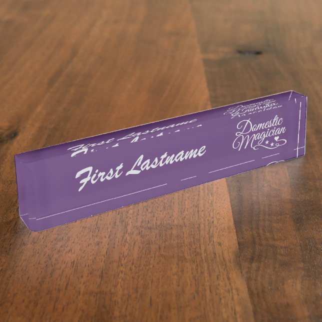 Domestic Magician custom name plate (Side)