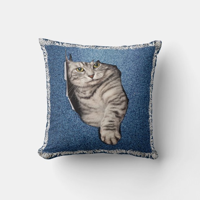 Domestic Tabby- kitten Cushion (Front)