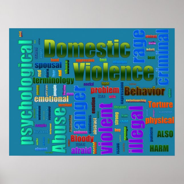 Domestic Violence Abuse Related Text Poster (Front)