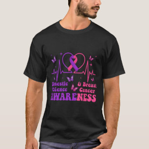 Domestic Violence & Breast Cancer Awareness Mo T-Shirt