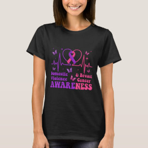 Domestic Violence & Breast Cancer Awareness Mo T-Shirt