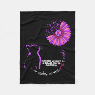 Domestic Violence And Breast Cancer Awareness Groo Fleece Blanket