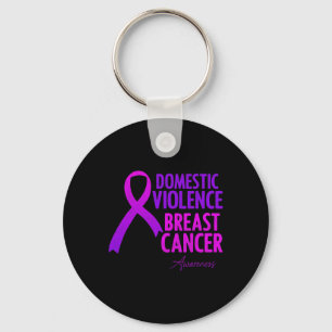 Domestic Violence And Breast Cancer Awareness Mont Key Ring