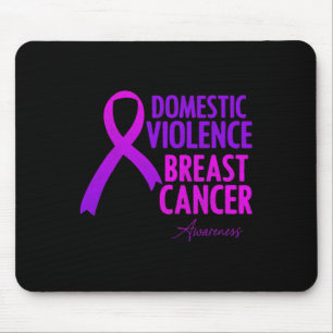 Domestic Violence And Breast Cancer Awareness Mont Mouse Mat