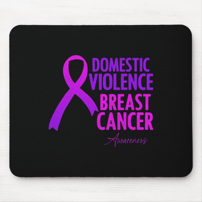 Domestic Violence And Breast Cancer Awareness Mont Mouse Mat (Front)