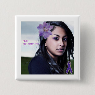 DOMESTIC VIOLENCE AWARENESS 15 CM SQUARE BADGE