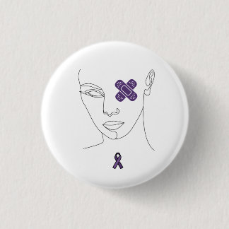 Domestic violence awareness  3 cm round badge
