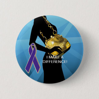 DOMESTIC VIOLENCE AWARENESS 6 CM ROUND BADGE