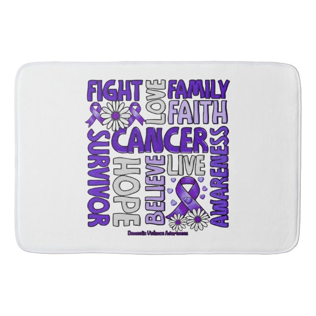 Domestic Violence Awareness - Fight love survivor  Bath Mat (Front)