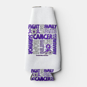 Domestic Violence Awareness - Fight love survivor  Bottle Cooler